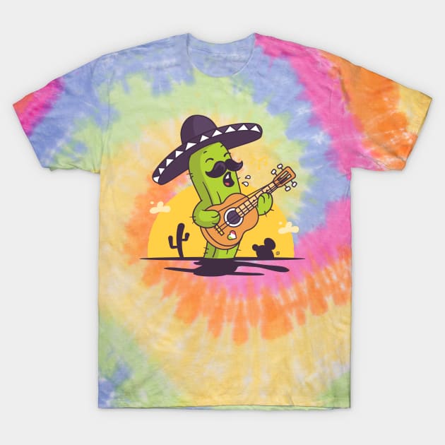 Mexican Mariachi Singing Cactus T-Shirt by zoljo